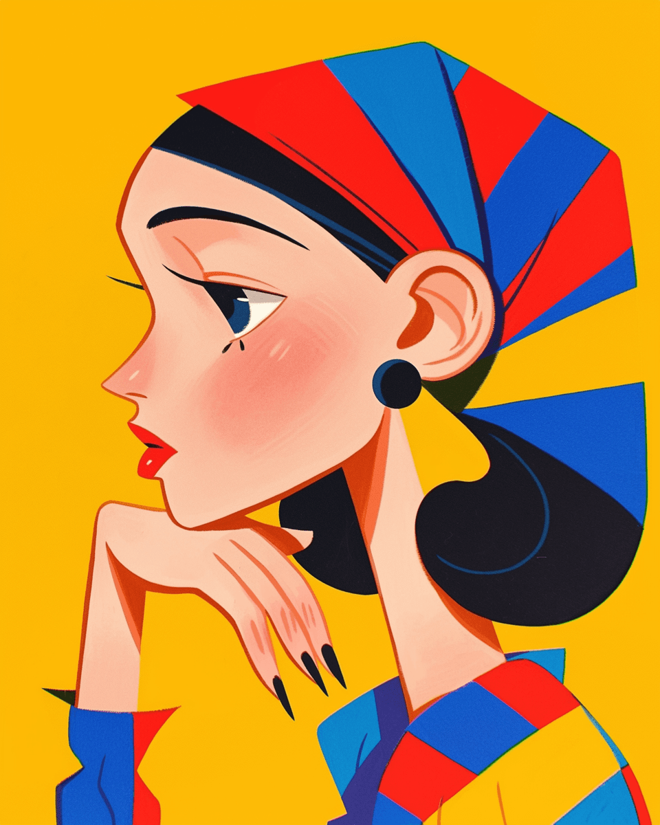 Abstract Figure 045 original repeating artwork