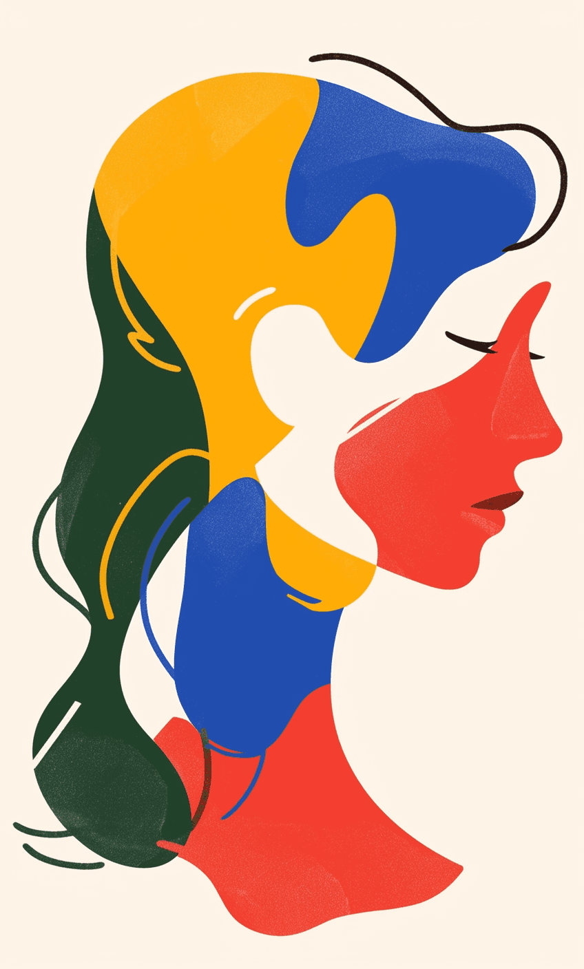 Abstract Figure 020 original repeating artwork