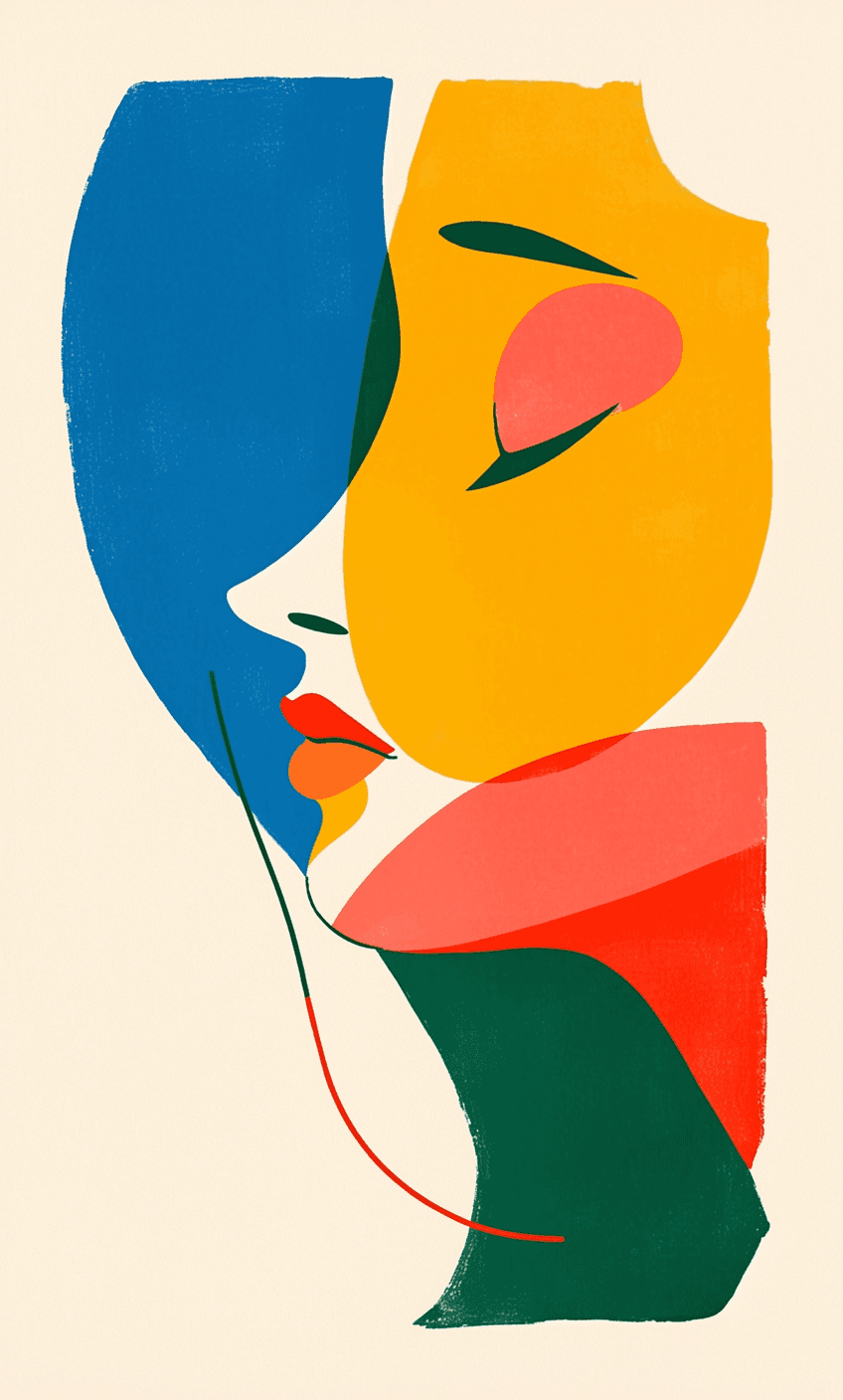 Abstract Figure Kick original repeating artwork