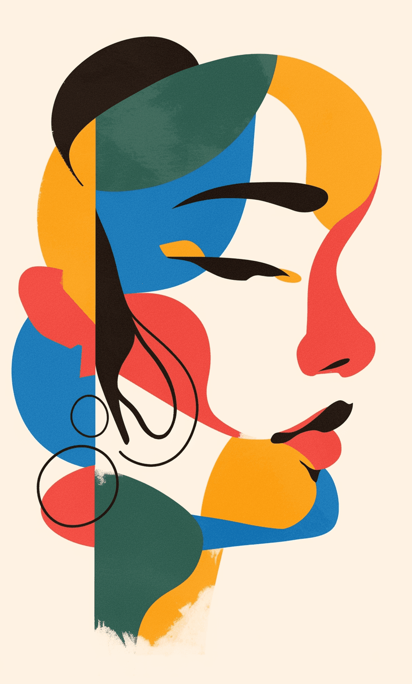 Abstract Figure 060 original repeating artwork