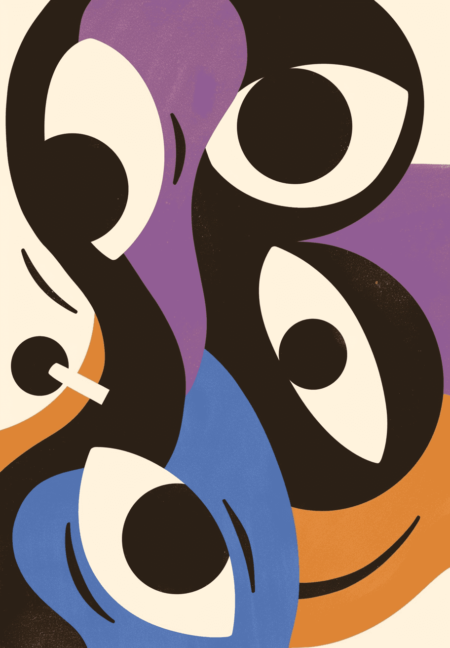 Abstract Eye Dash original repeating artwork