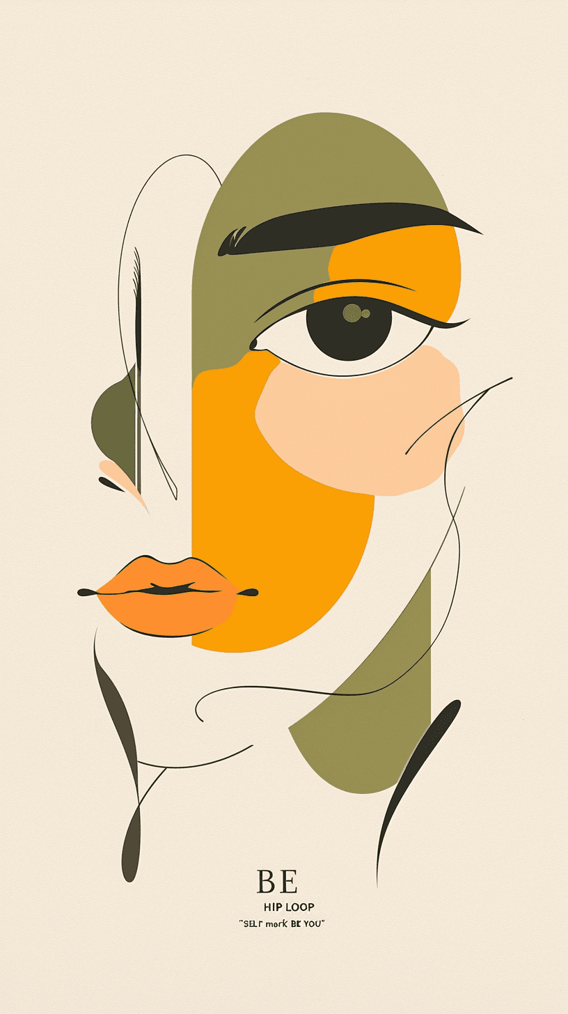 Abstract Face 082 original repeating artwork