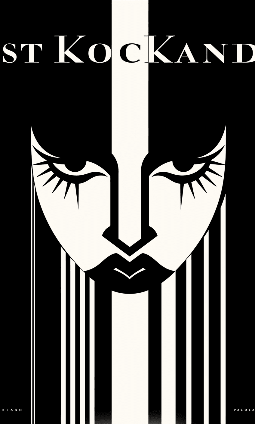 Abstract Face Road original repeating artwork