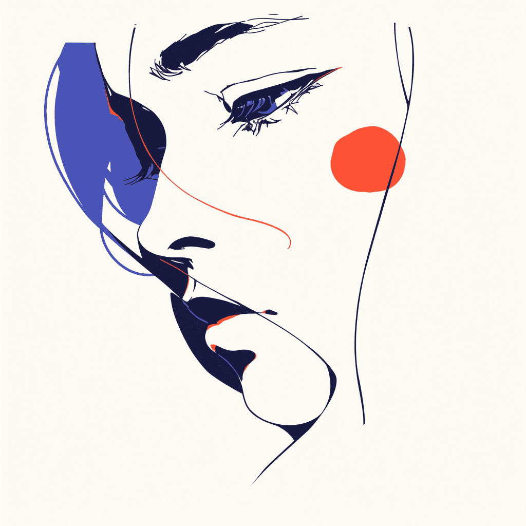 Woman Glide original repeating artwork