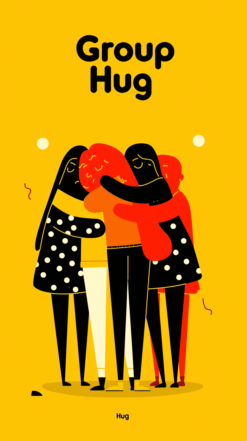 Hug original repeating artwork
