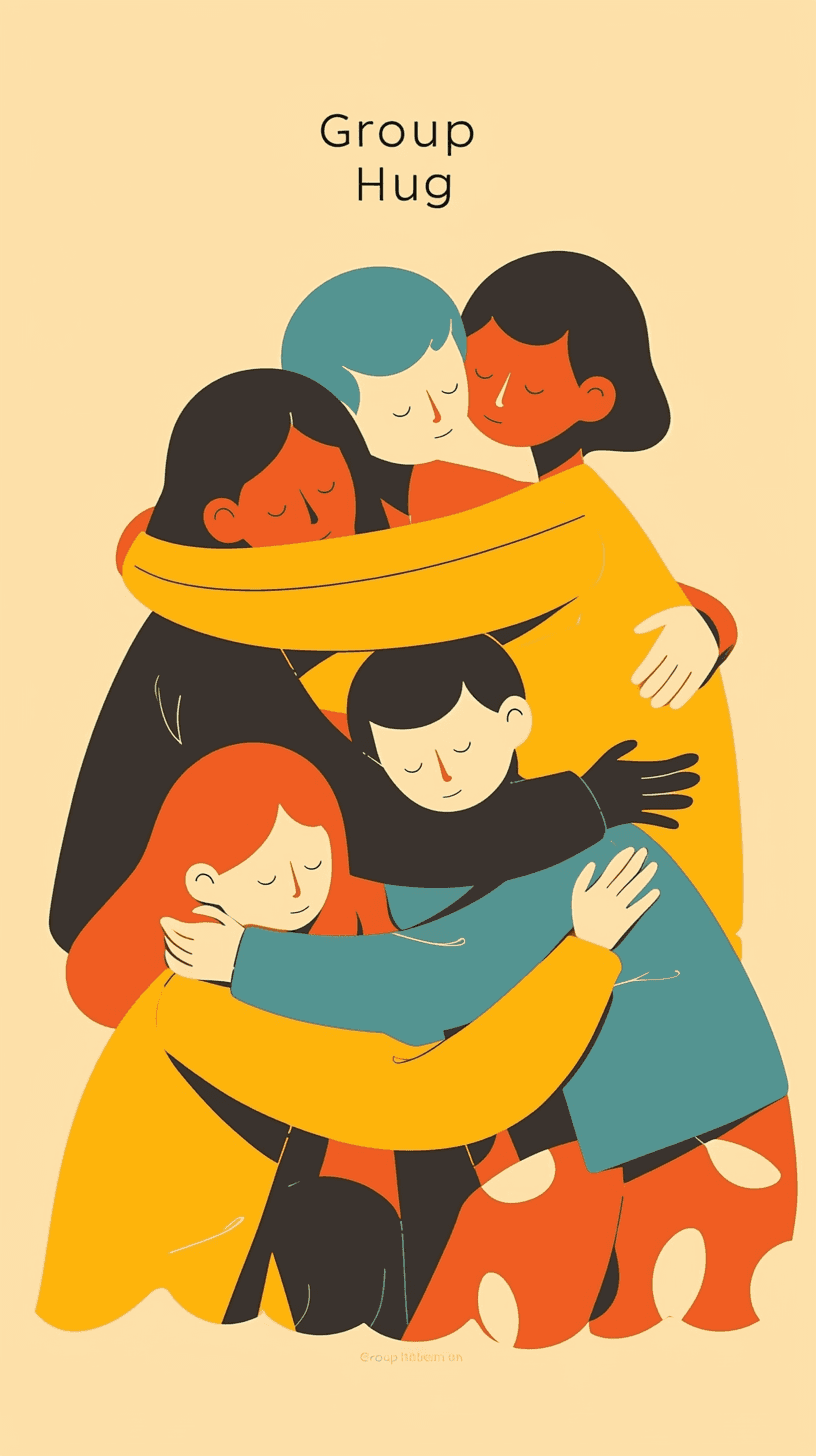 Hug Club original repeating artwork