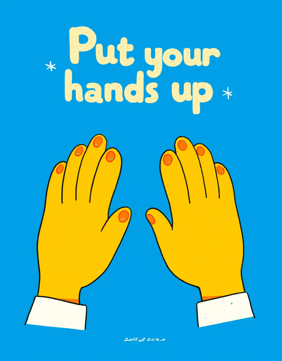 Hand Squad original repeating artwork