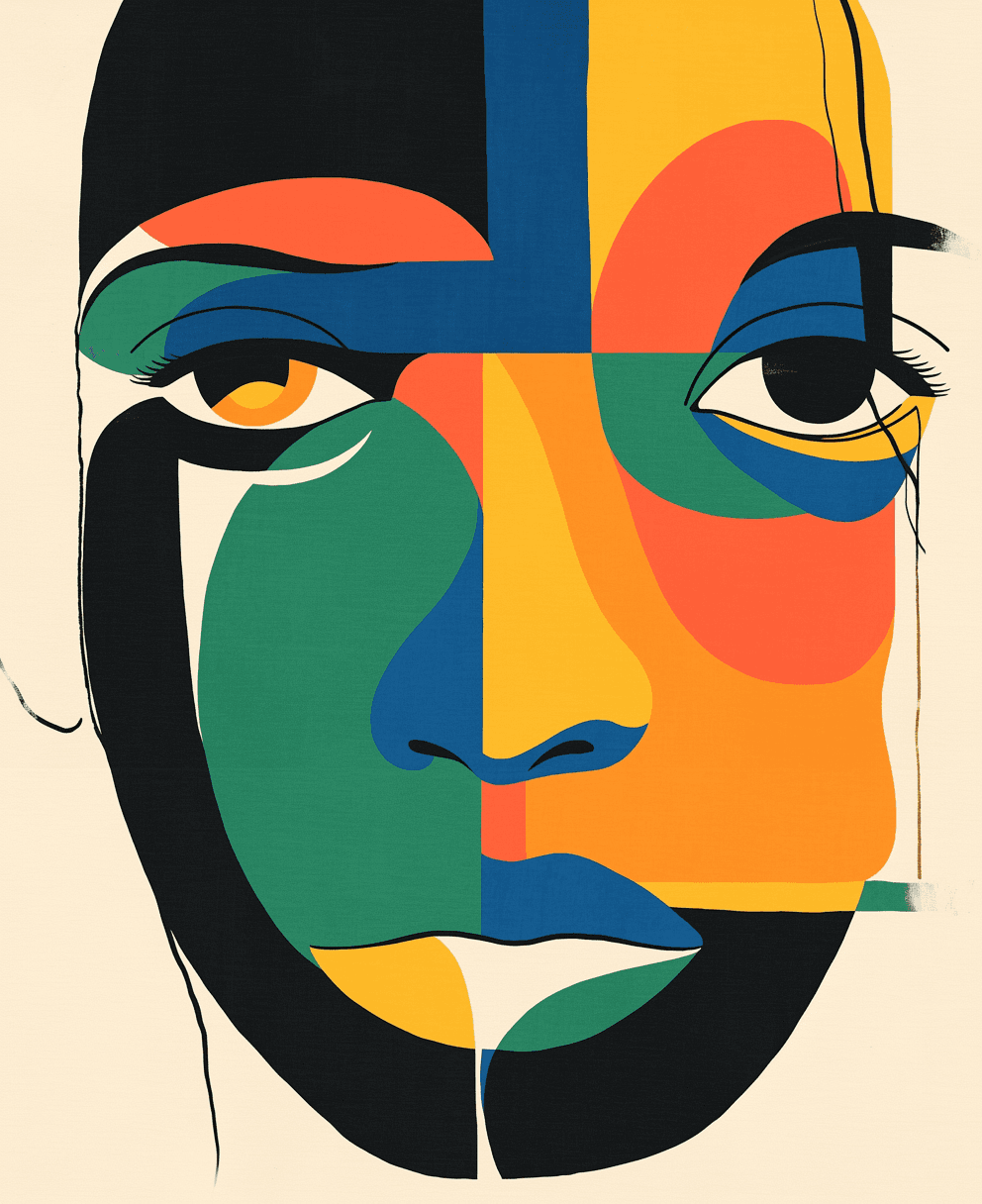 Abstract Figure Zip original repeating artwork