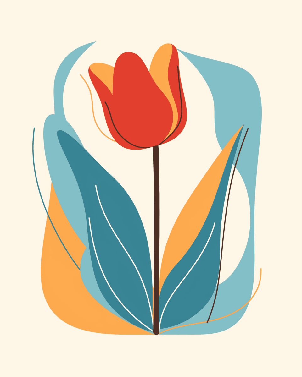 Tulip Rooftop original repeating artwork