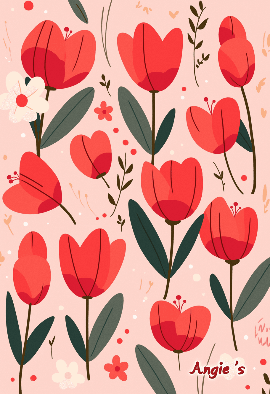 Tulip 021 original repeating artwork
