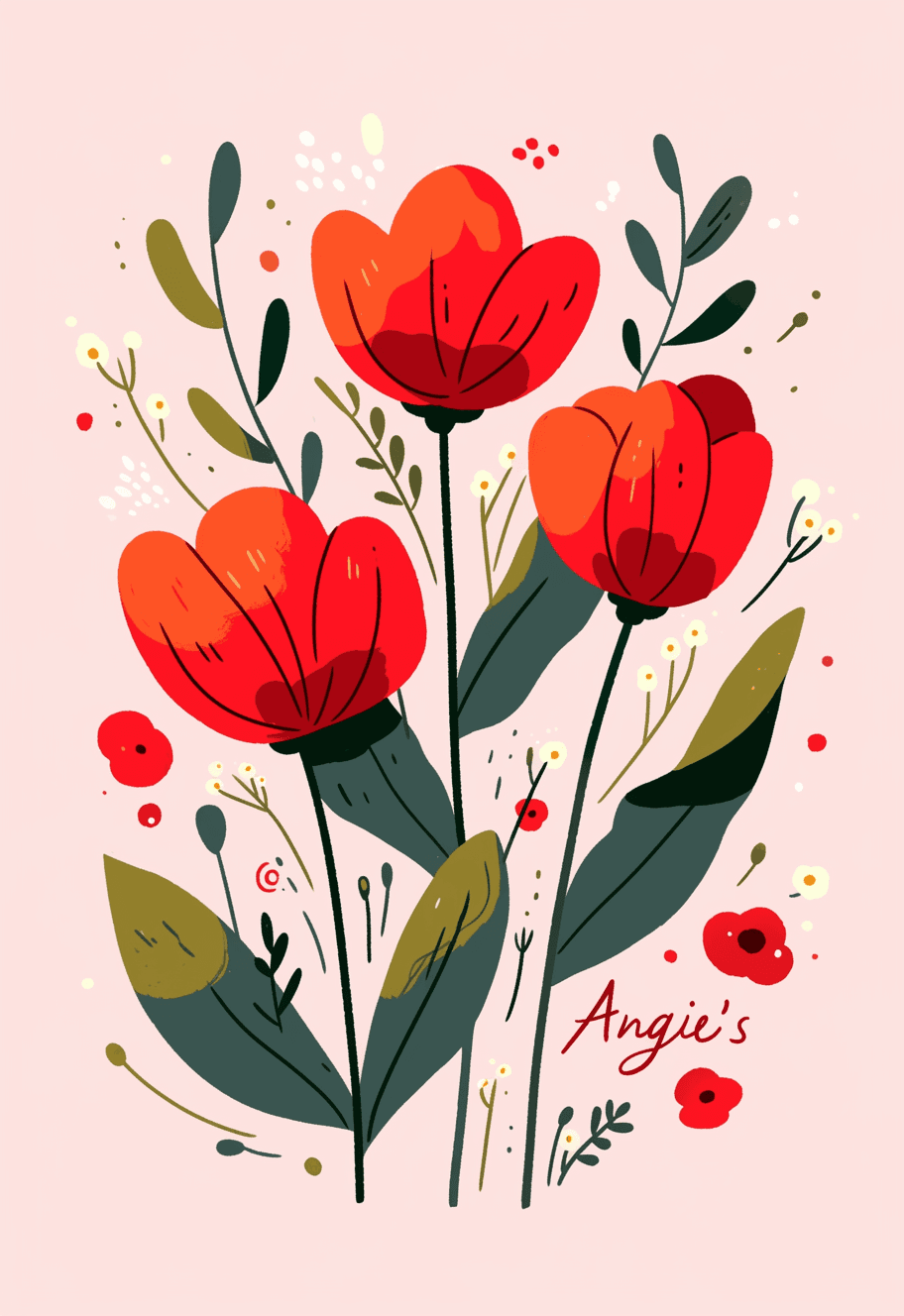 Tulip 045 original repeating artwork