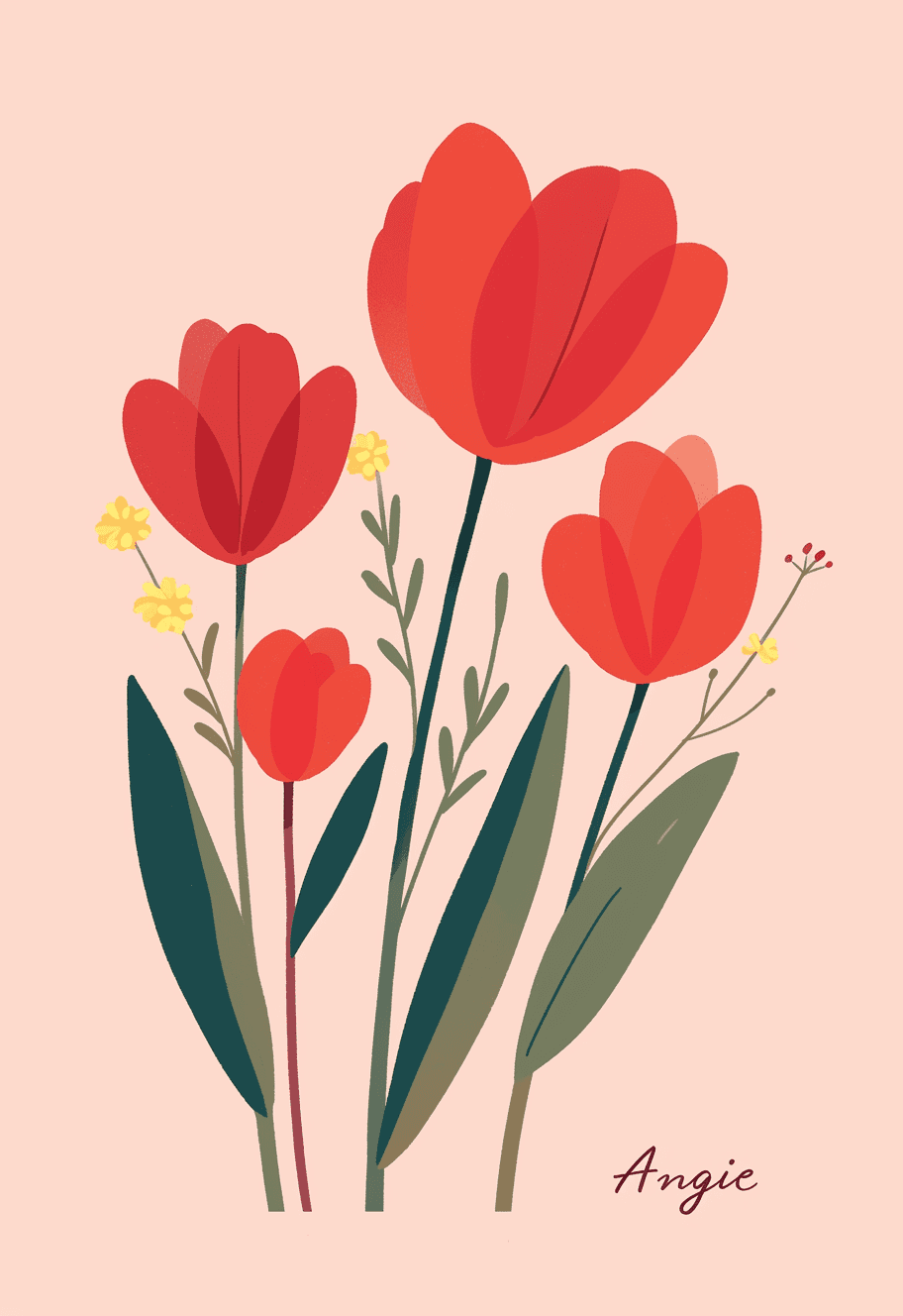 Tulip 075 original repeating artwork
