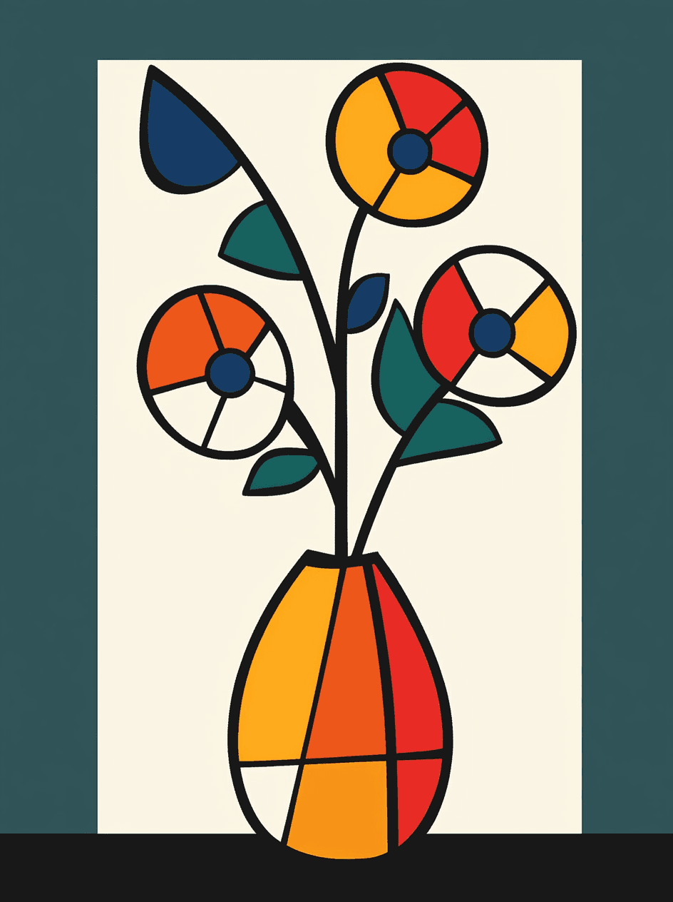 Vase Silver original repeating artwork