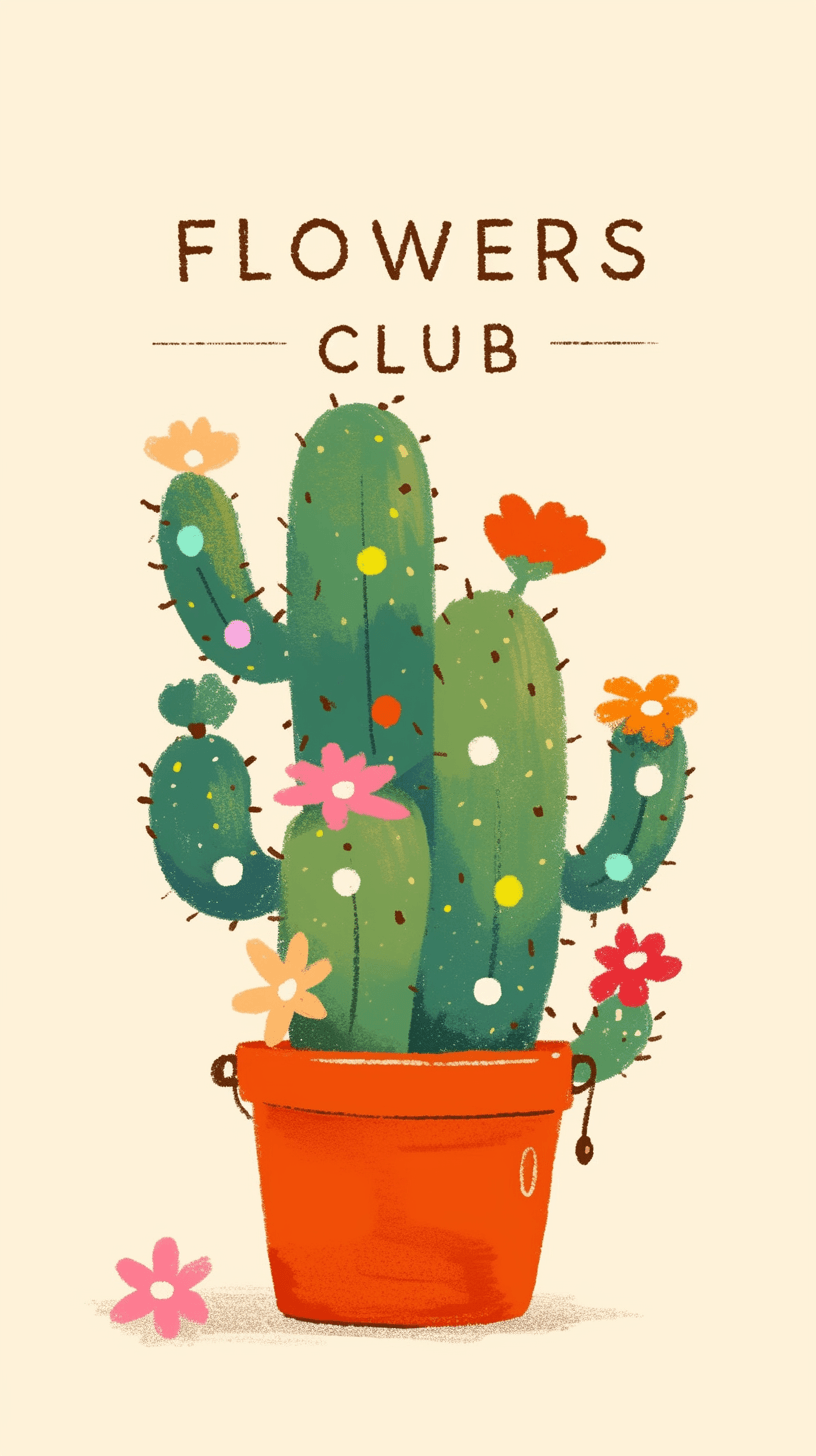 Cactus Snap original repeating artwork