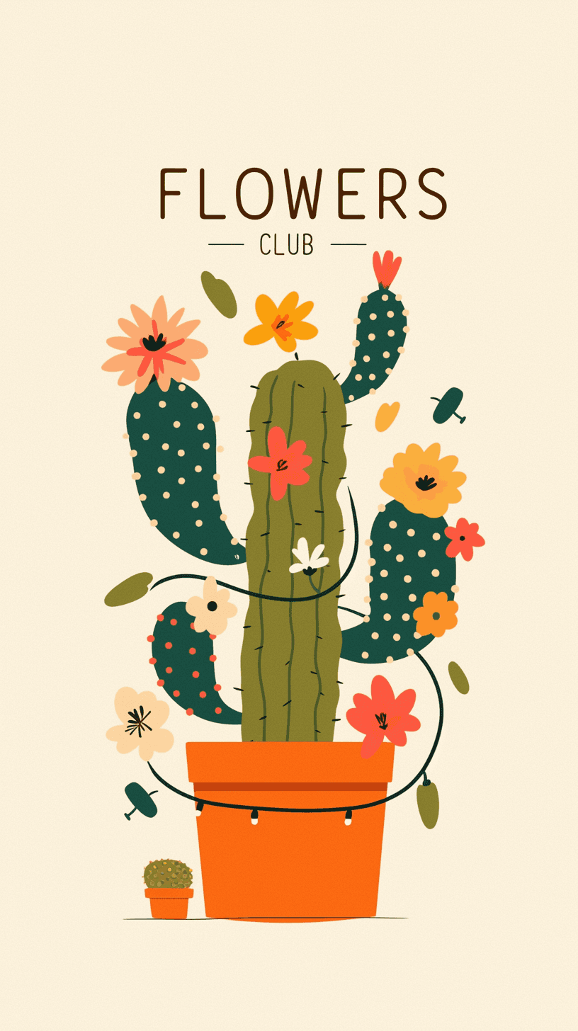Cactus Blast original repeating artwork