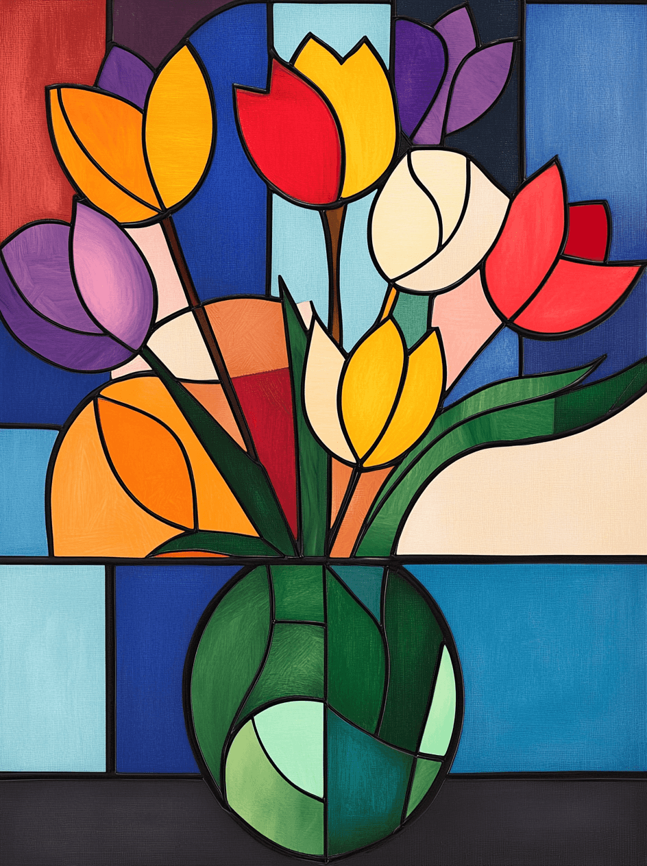 Vase Zip original repeating artwork