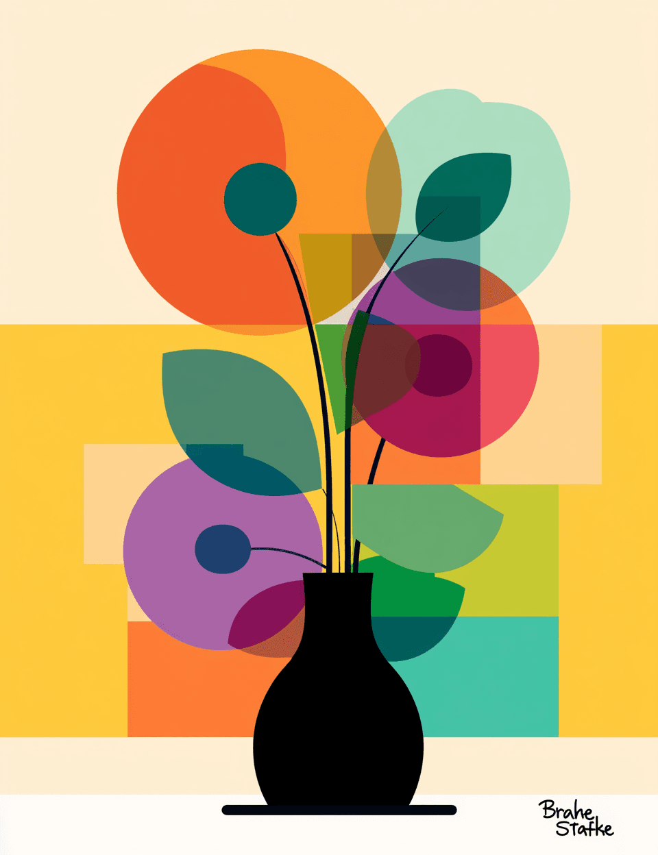 Vase Buzz original repeating artwork