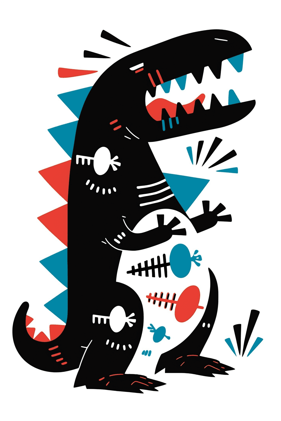 Monster 124 original repeating artwork