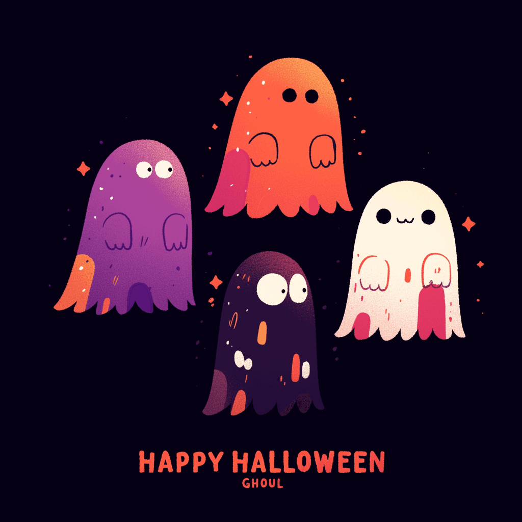 Halloween Ghost 1295 original repeating artwork