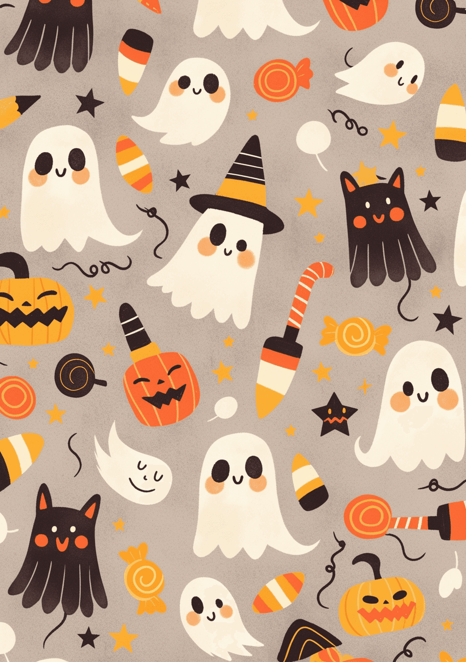 Halloween Ghost 986 original repeating artwork