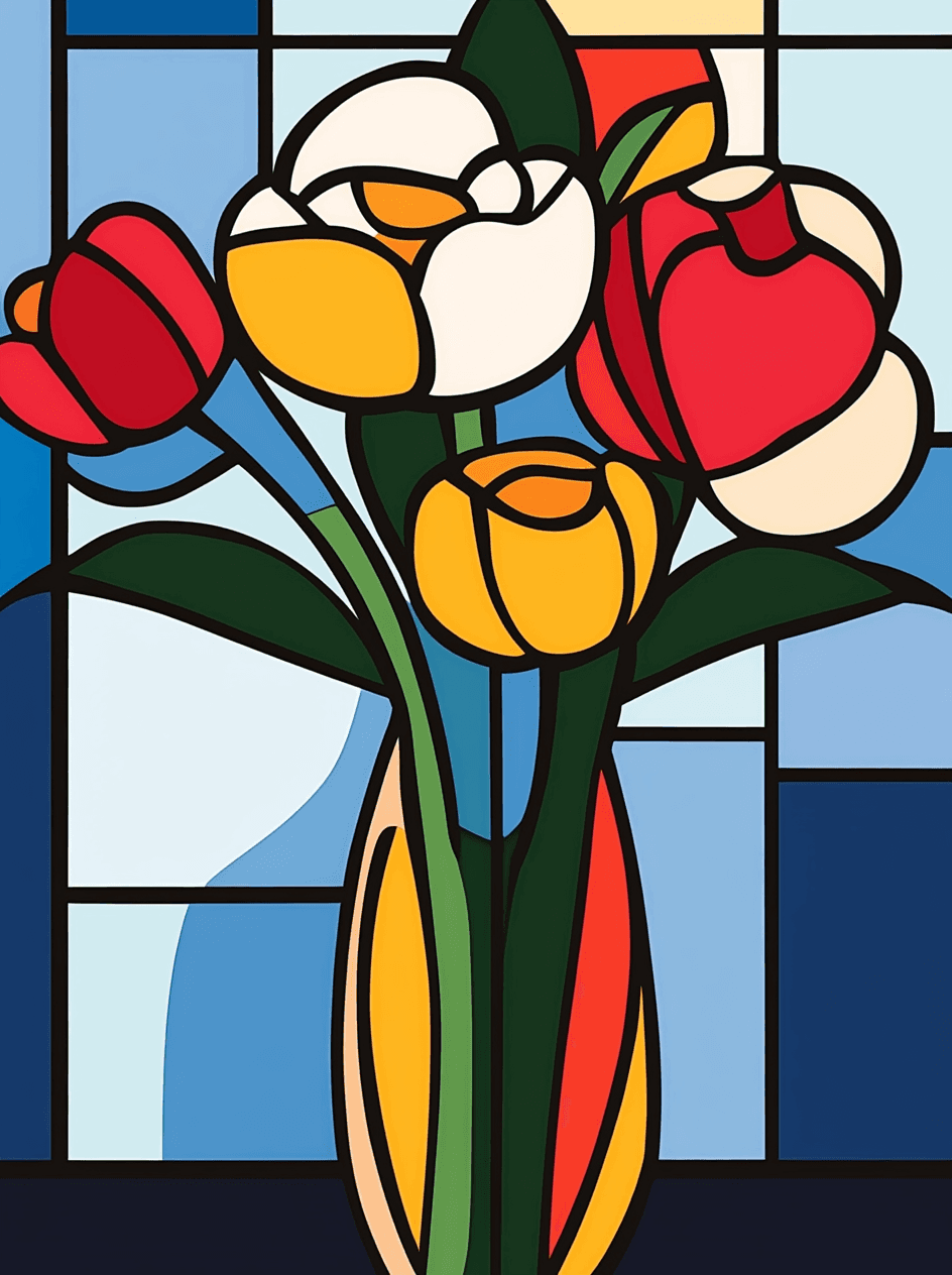 Vase Kick original repeating artwork