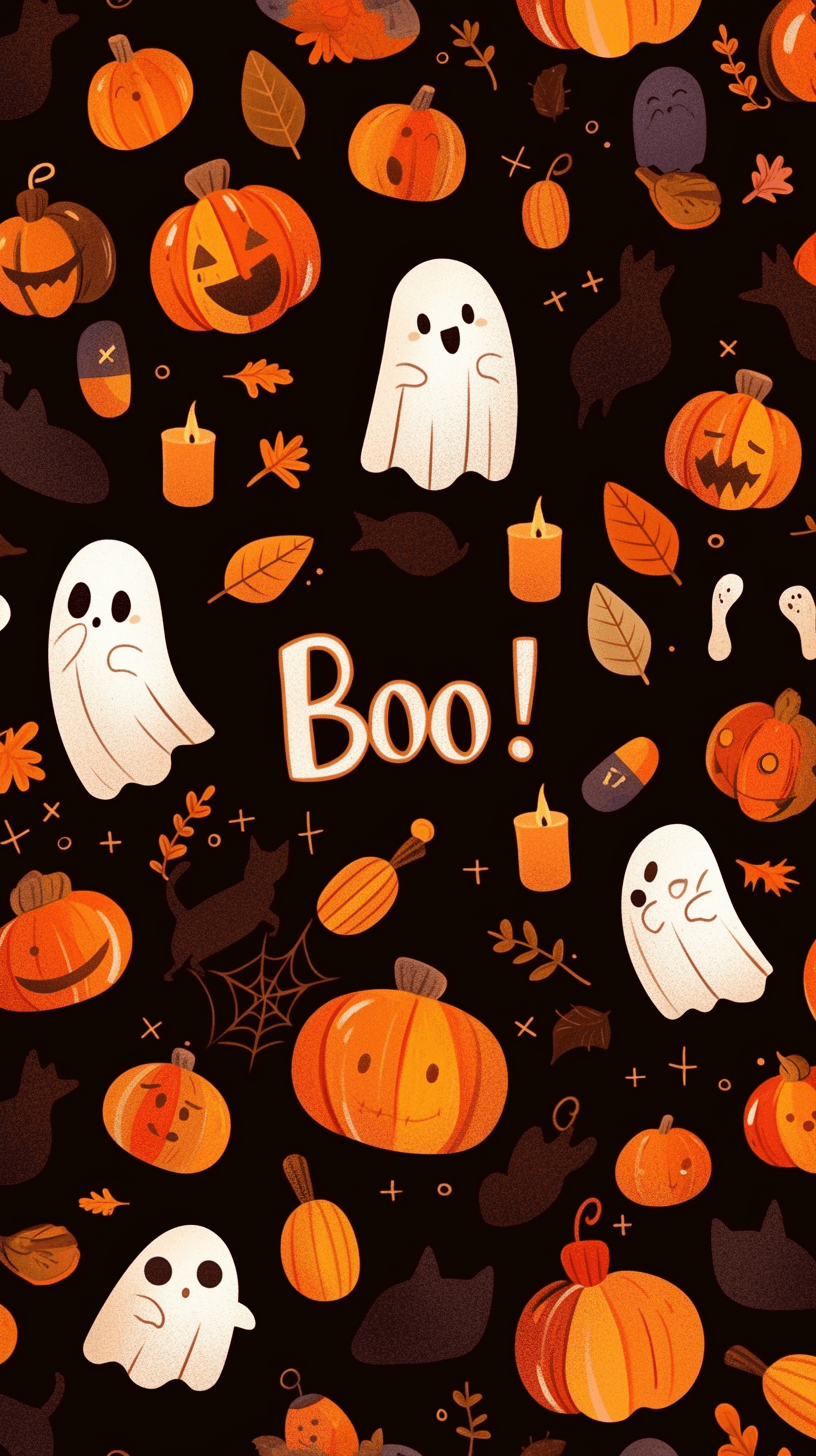 Halloween Ghost 505 original repeating artwork