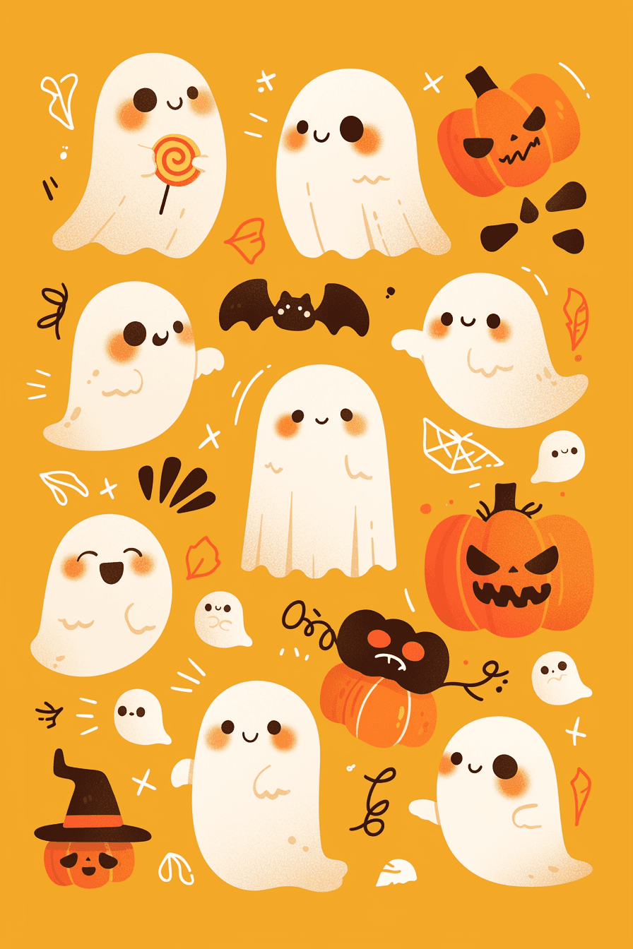 Halloween Ghost 366 original repeating artwork