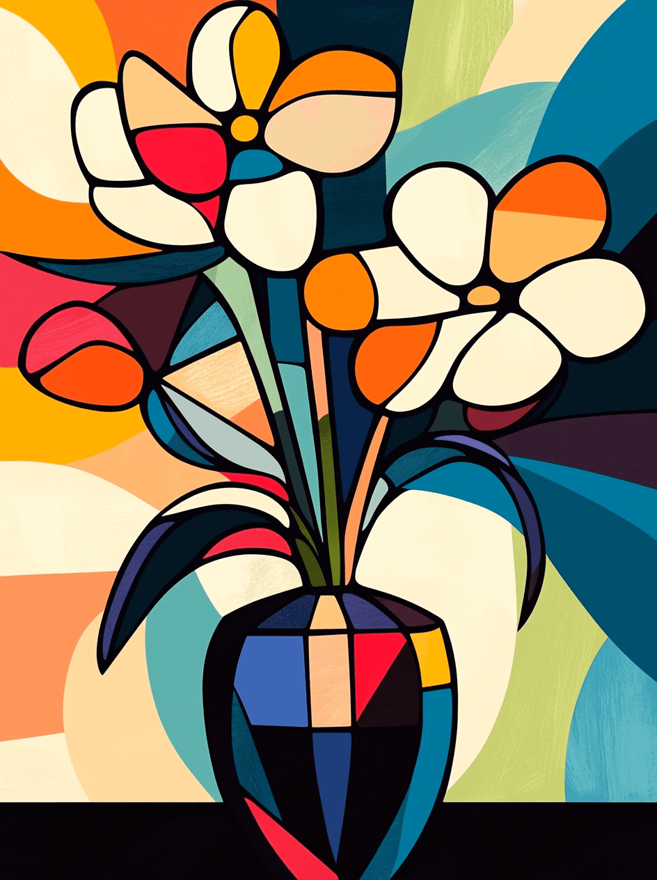 Vase Neon original repeating artwork