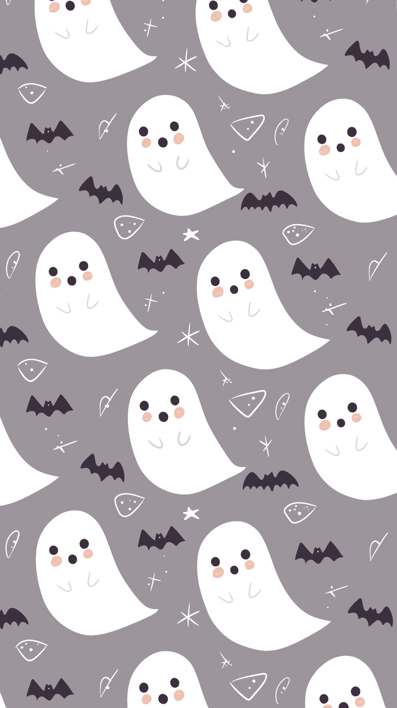 Halloween Ghost Duo original repeating artwork