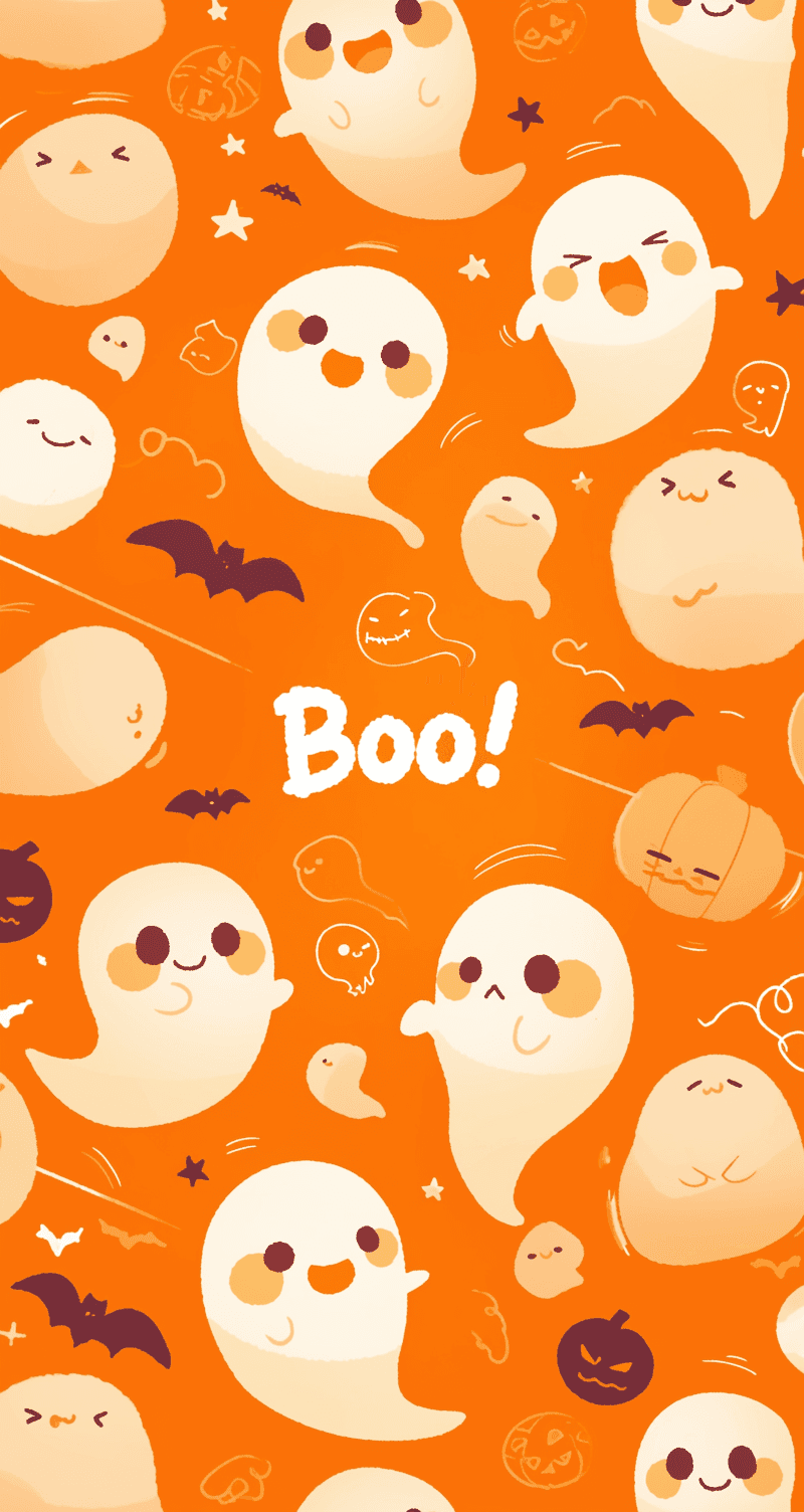 Halloween Ghost Loop original repeating artwork
