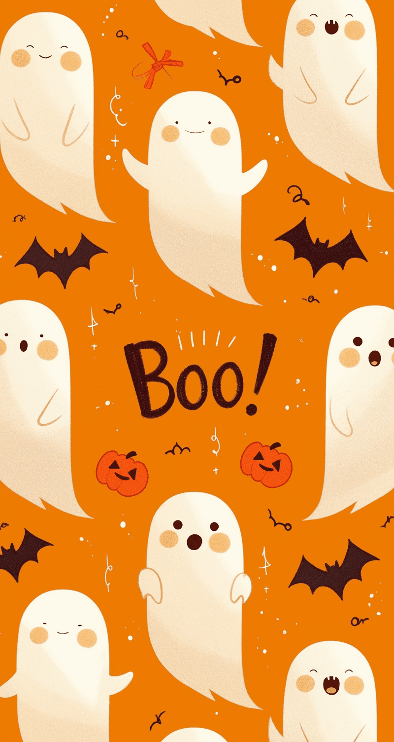 Halloween Ghost Fizz original repeating artwork