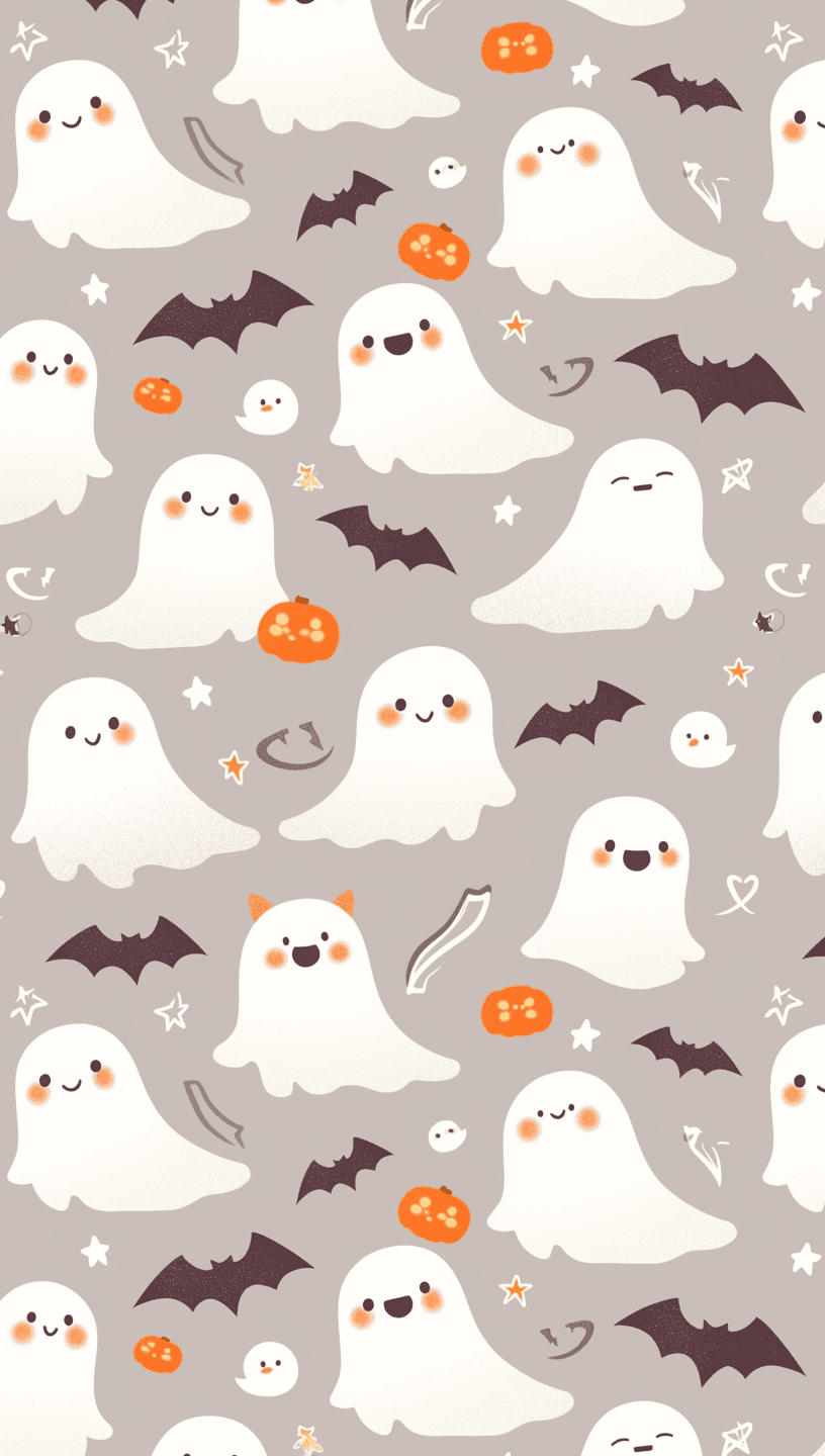 Halloween Ghost 072 original repeating artwork