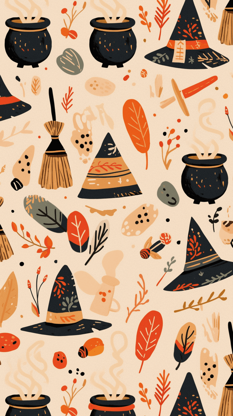 Halloween Hat Zip original repeating artwork