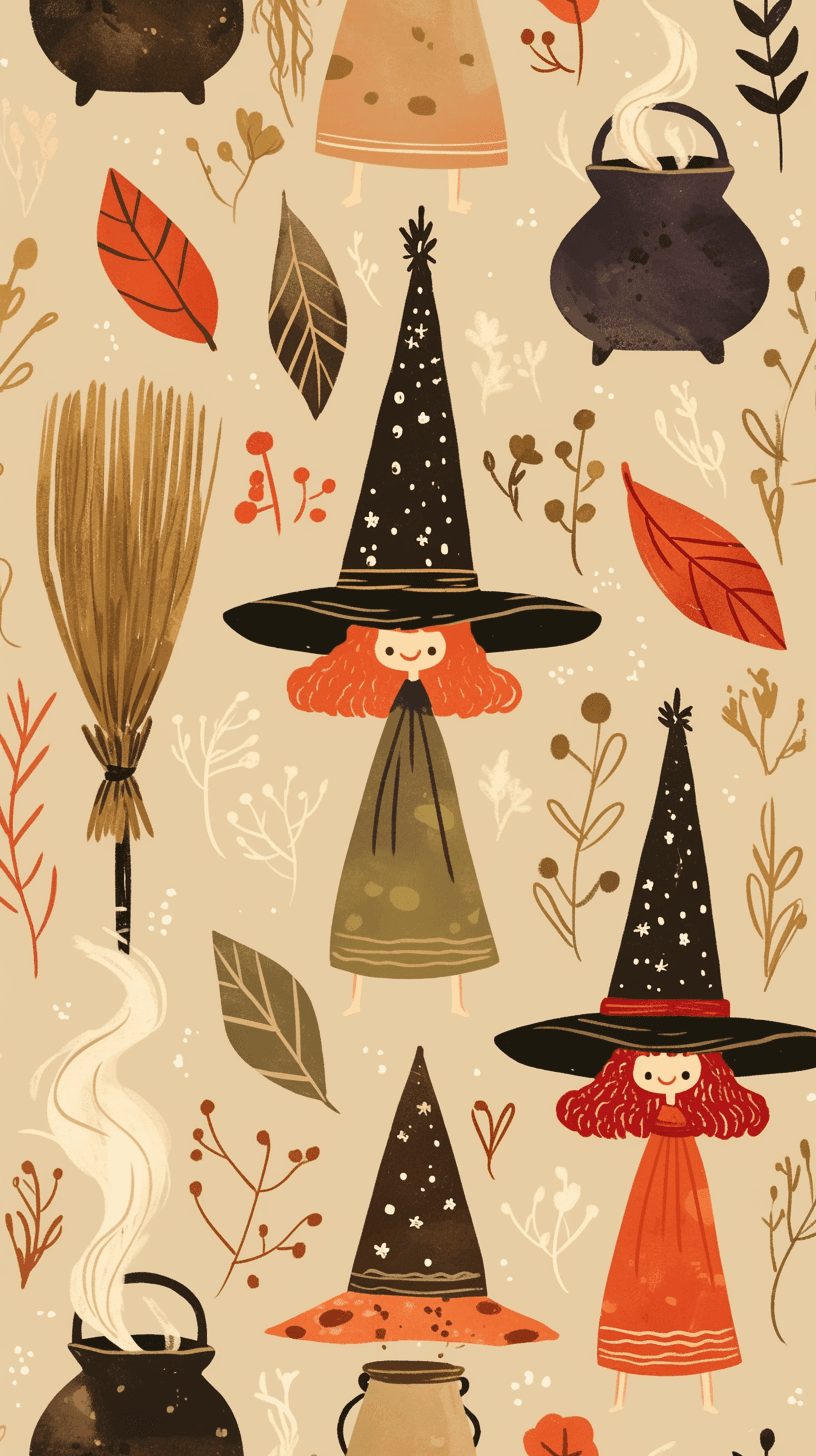 Halloween Hat Slide original repeating artwork