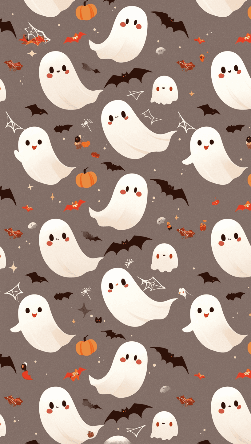Halloween Ghost Team original repeating artwork