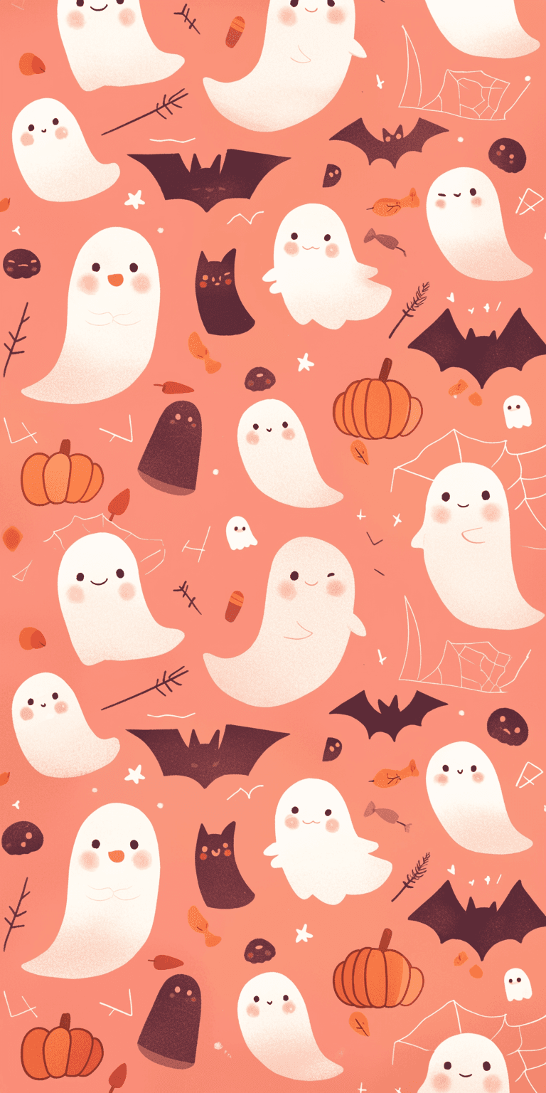 Halloween Ghost Pastel original repeating artwork