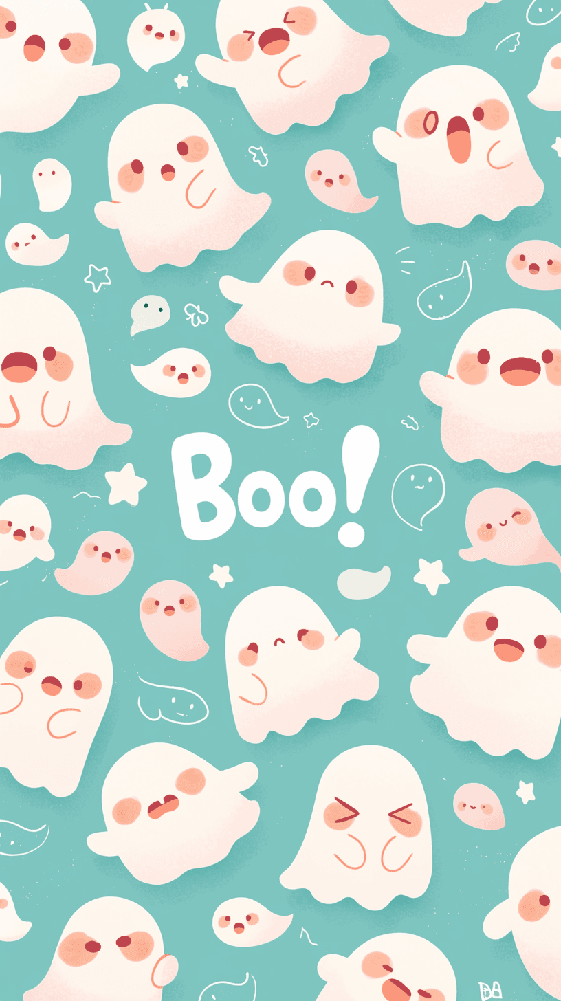 Halloween Ghost Shine original repeating artwork