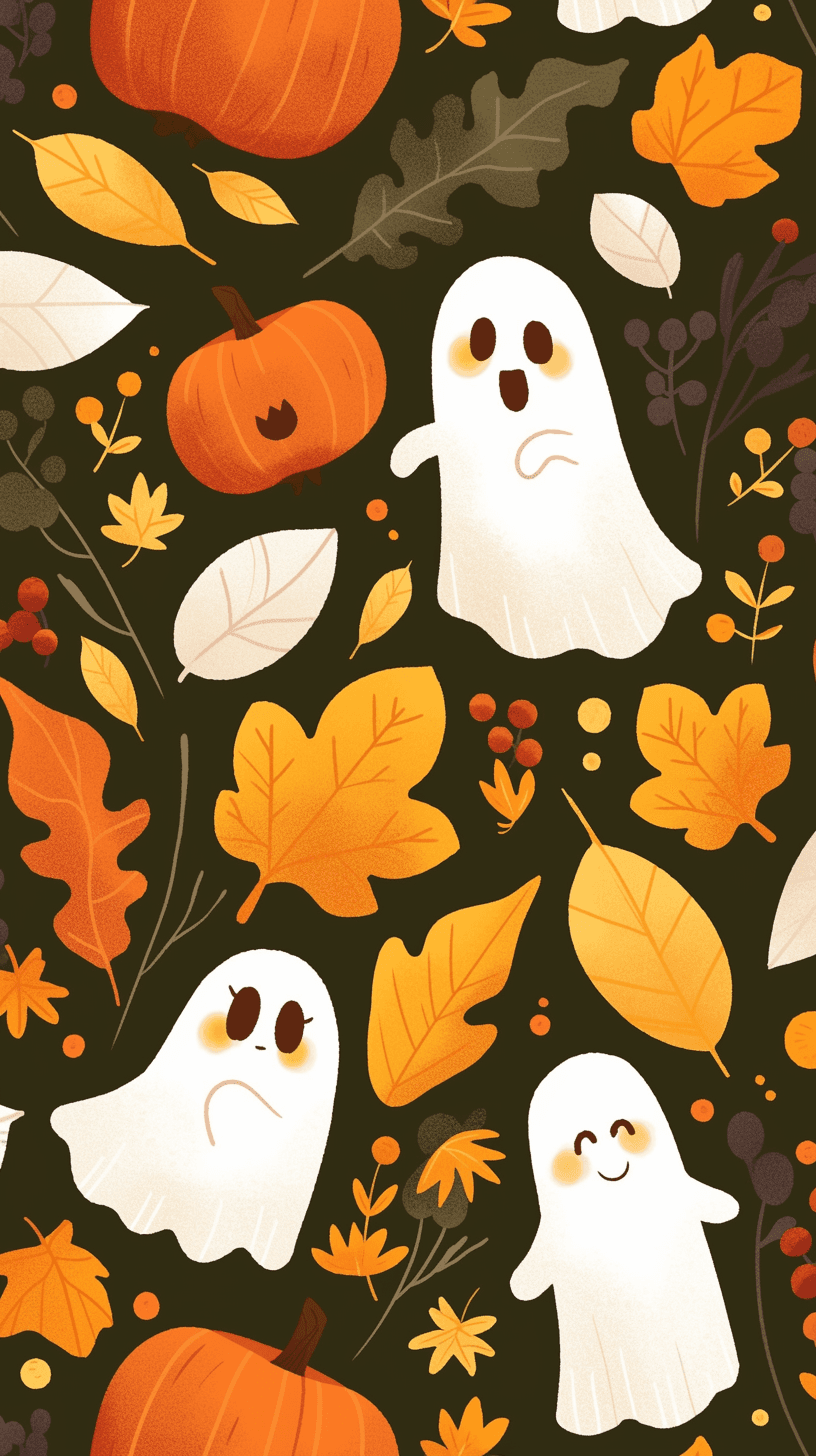 Halloween Ghost Groove original repeating artwork