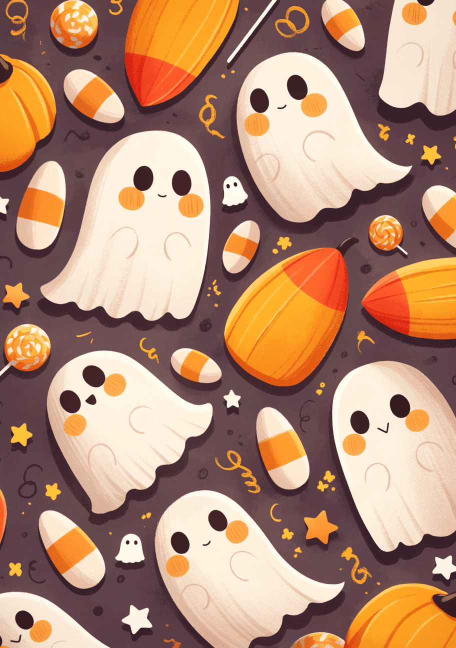 Halloween Ghost 1410 original repeating artwork