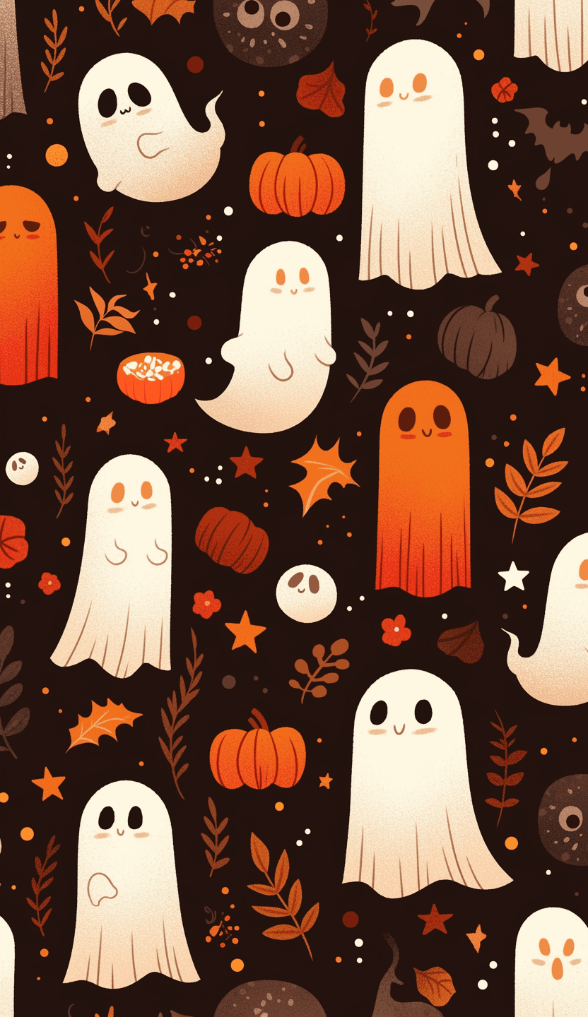 Halloween Ghost 058 original repeating artwork