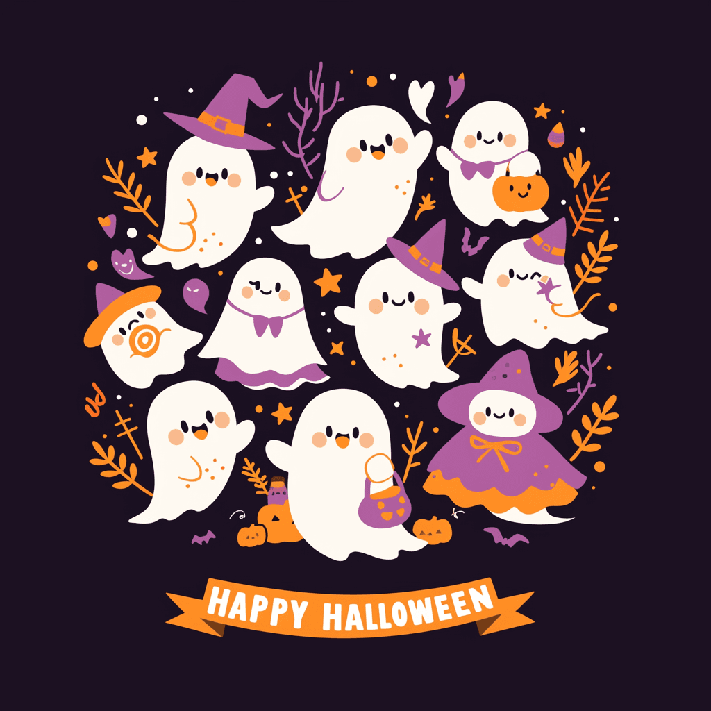 Halloween Ghost 905 original repeating artwork
