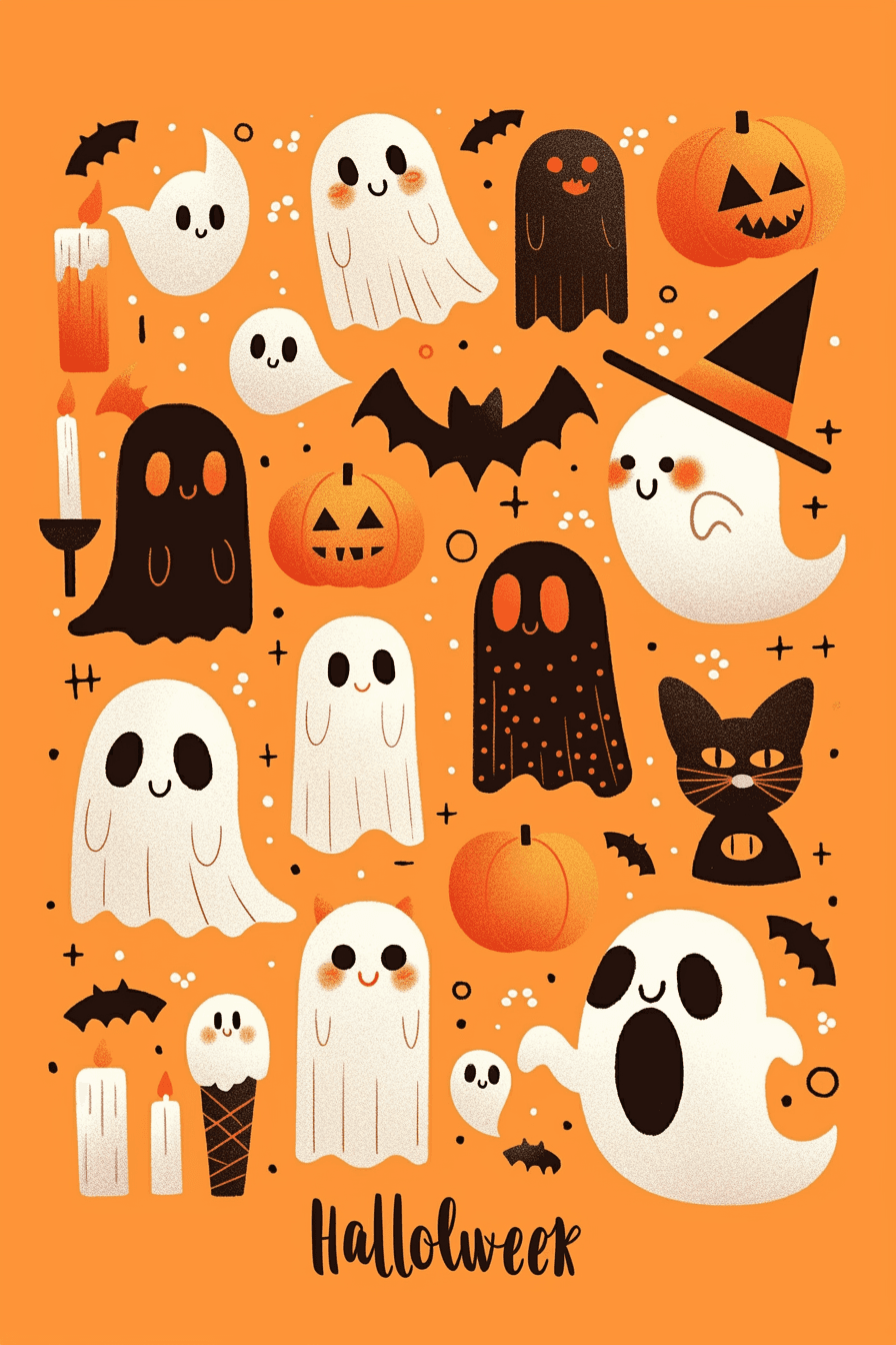 Halloween Ghost 185 original repeating artwork