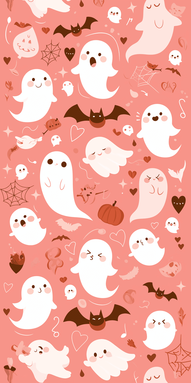 Halloween Ghost Shine On original repeating artwork