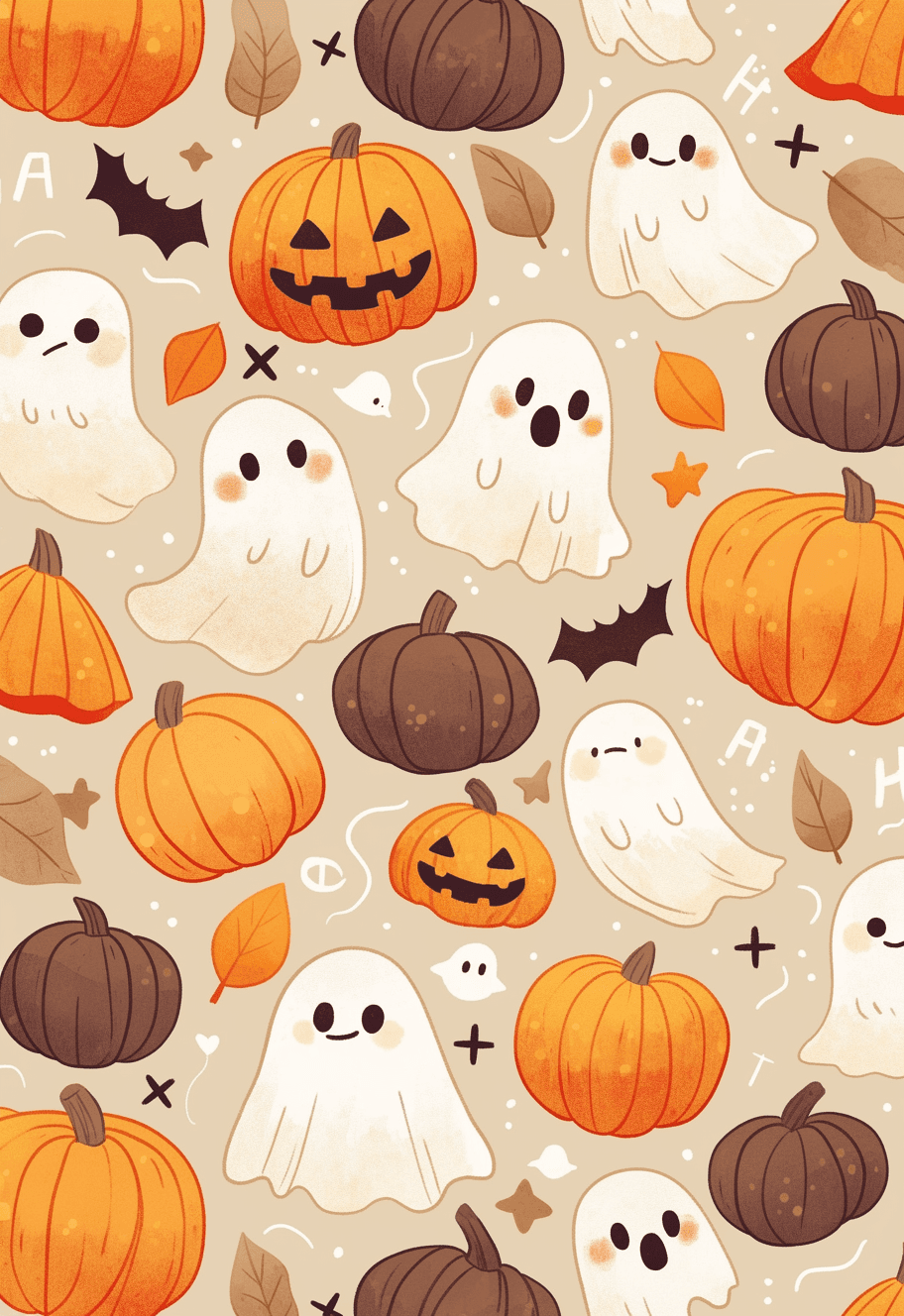 Halloween Ghost Burst original repeating artwork