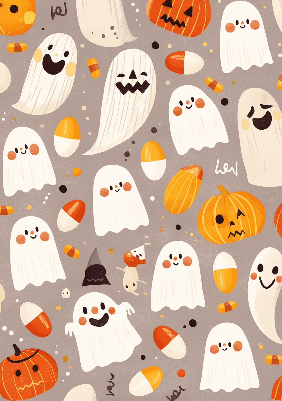 Halloween Ghost 870 original repeating artwork