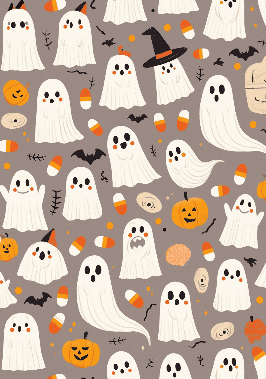 Halloween Ghost Tone original repeating artwork