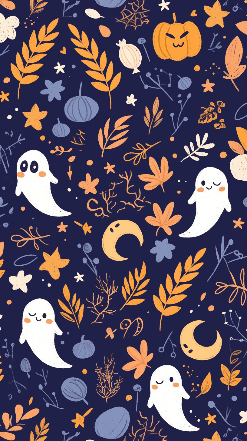 Halloween Ghost 009 original repeating artwork
