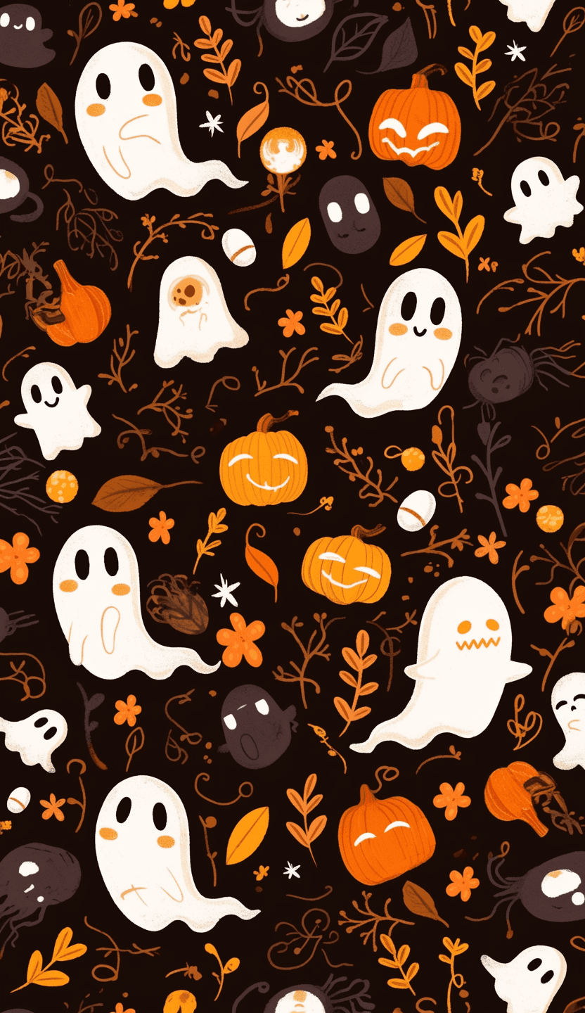 Halloween Ghost 140 original repeating artwork