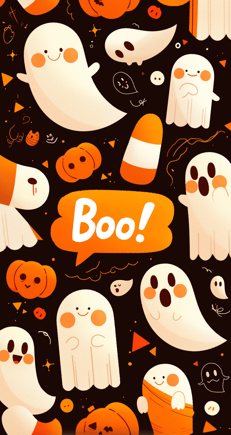 Halloween Ghost Dash original repeating artwork