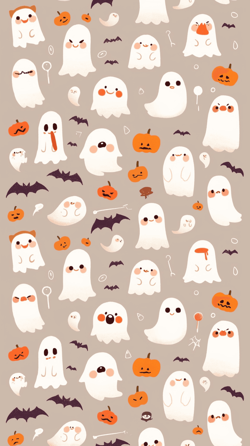 Halloween Ghost 024 original repeating artwork